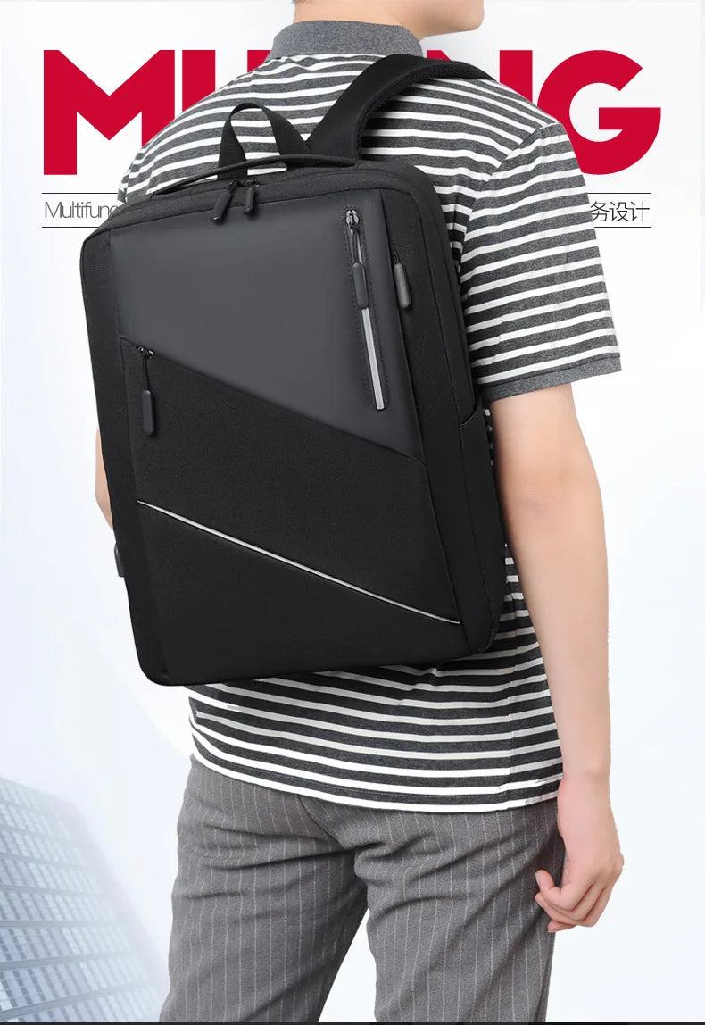 Large Capacity Waterproof Backpack , Casual Fashion Laptop Bag, Wear-Resistant, 24Hr Smart